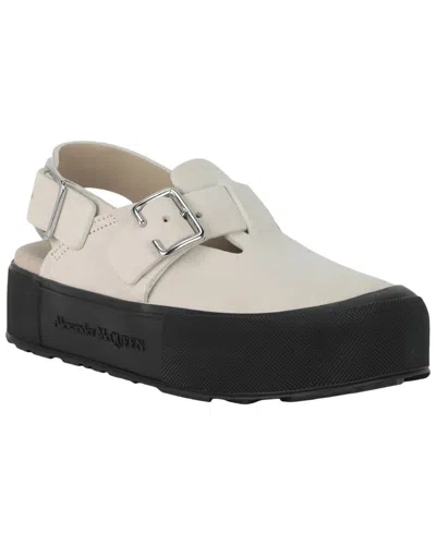 Alexander Mcqueen Buckle-fastened Open-toe Sandals In Neutral