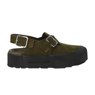 Pre-owned Alexander Mcqueen New Micmac Clog 'khaki' | Tan | Men's Size 41 In Brown