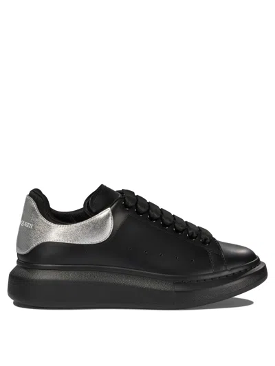 Alexander Mcqueen Oversized Leather Sneakers In Black