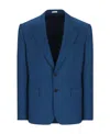 Alexander Mcqueen Notched-collar Single-breasted Blazer In Blue