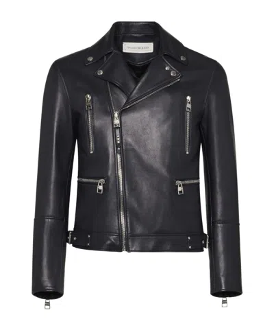 ALEXANDER MCQUEEN ALEXANDER MCQUEEN LEATHER BIKER JACKET