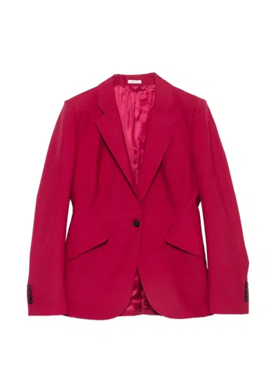 Alexander Mcqueen Notch-lapel Blazer In Red