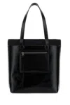 Alexander Mcqueen Glossy Finish Shopping Bag With Dual Handles
