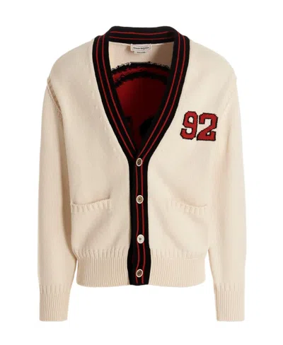 ALEXANDER MCQUEEN ALEXANDER MCQUEEN SKULL INTARSIA V-NECK CARDIGAN