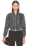Alexander Mcqueen Nylon Bomber In Gray