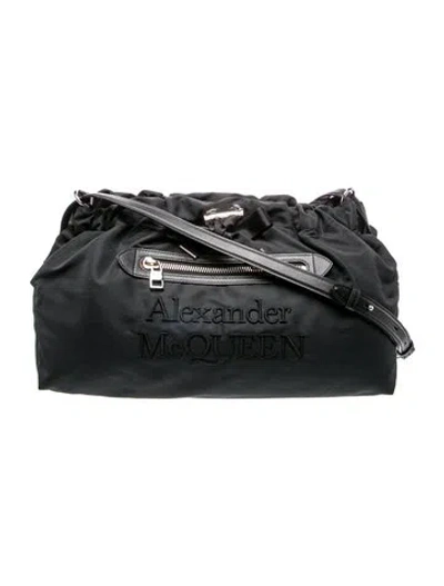 Pre-owned Alexander Mcqueen Nylon Evening Bag In Black