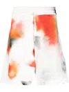 Alexander Mcqueen Tie-dye Bermuda Shorts In White