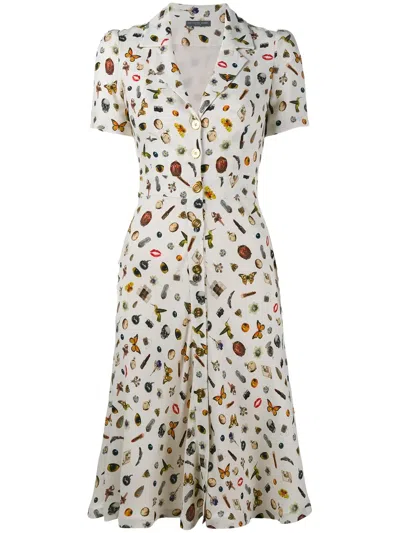 Alexander Mcqueen Obsession Print Shirt Dress In Multi