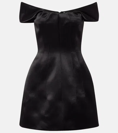 ALEXANDER MCQUEEN OFF-SHOULDER SATIN MINIDRESS