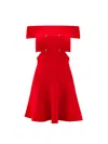 Alexander Mcqueen Off-shoulder Cutout Jersey Minidress In Red