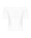 Alexander Mcqueen Off-shoulder T-shirt In White