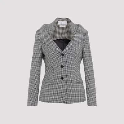 Alexander Mcqueen Off Shoulder Wool Jacket Harness For Women In Gray
