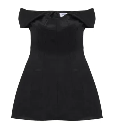 Alexander Mcqueen Off-the-shoulder Mini Dress In Black