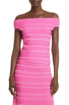 Alexander Mcqueen Knit Top In 6092 Pink/white