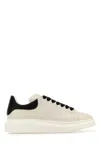 Alexander Mcqueen Leather Sneakers With Contrasting Heel Tab In Multi