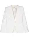 Alexander Mcqueen Off White Single-breasted Blazer In Off White