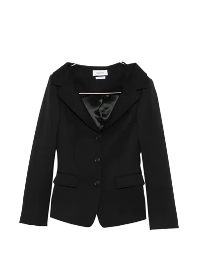 Alexander Mcqueen Off-shoulder Blazer In Black