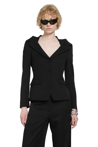 Alexander Mcqueen Off-the-shoulder Harness Jacket In Black