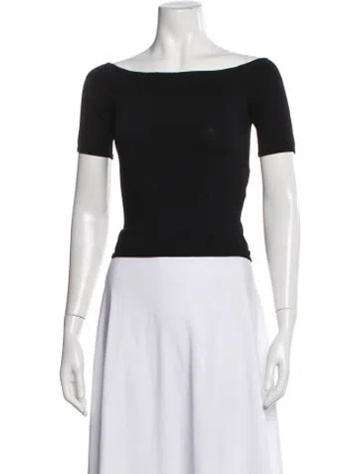 Pre-owned Alexander Mcqueen Off-the-shoulder Sweater In Black