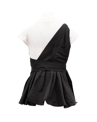 Alexander Mcqueen One-shoulder Pleated Bodysuit In Multi