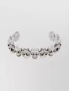 Alexander Mcqueen Multi-skull Cuff In Antique Silver