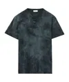 Alexander Mcqueen Skull Embroidered Tie-dye T-shirt In Black
