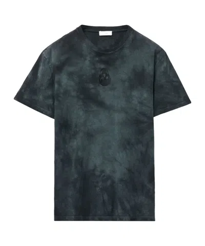 ALEXANDER MCQUEEN ALEXANDER MCQUEEN SKULL EMBROIDERED TIE-DYED T-SHIRT