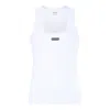 Alexander Mcqueen Optic White Cotton Blend Top In Multi