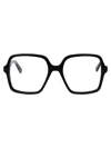 Alexander Mcqueen Black-black-transparent Recycled Acetate Glasses In Black