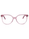 Alexander Mcqueen Pink-pink-transparent Recycled Acetate Glasses In Pink
