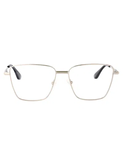 Alexander Mcqueen Optical In Silver-silver-transparent