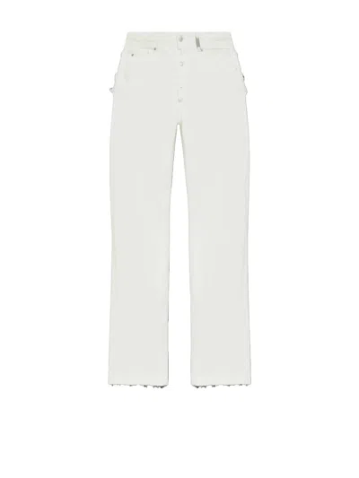Alexander Mcqueen Optical White Cotton Jeans