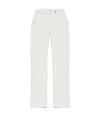 Alexander Mcqueen Optical White Cotton Jeans In White