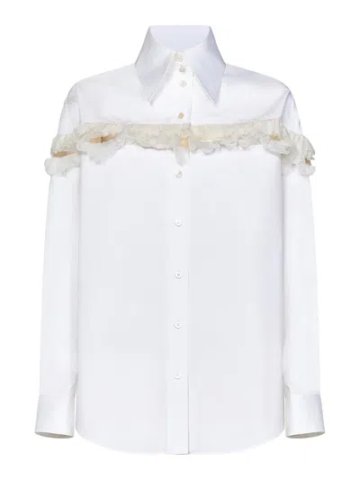 Alexander Mcqueen Optical White Cotton Poplin Shirt