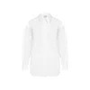 Alexander Mcqueen Lace Detail Slashed Cocoon Shirt In White