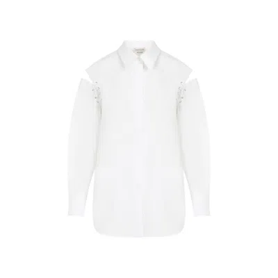 ALEXANDER MCQUEEN ALEXANDER MCQUEEN OPTICAL WHITE COTTON SHIRT