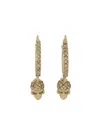 Alexander Mcqueen Women Orecchini A Cerchio Skull In Gold