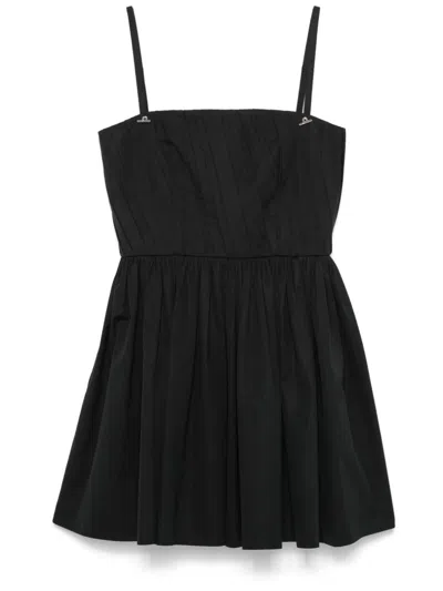 ALEXANDER MCQUEEN ORGANIC COTTON PLEATED DRESS