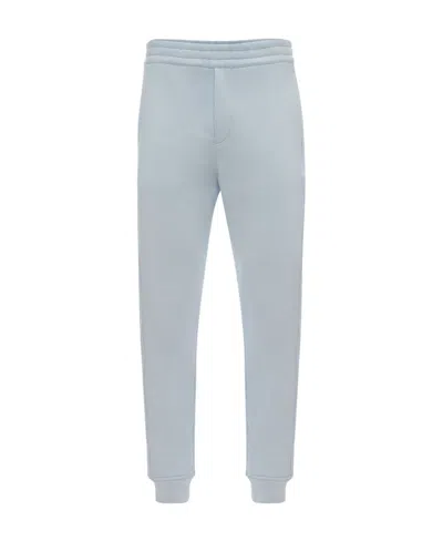 Alexander Mcqueen Organic-cotton Track-pants In Blue