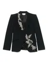 Alexander Mcqueen Embellished Padded-shoulders Blazer