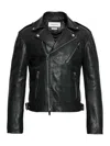 Alexander Mcqueen Piercing Leather Jacket In Black