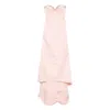 Alexander Mcqueen Off-the-shoulder Embellished Neckline Tiered Skirt In Pink