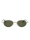 Alexander Mcqueen Oval-frame Sunglasses In Green