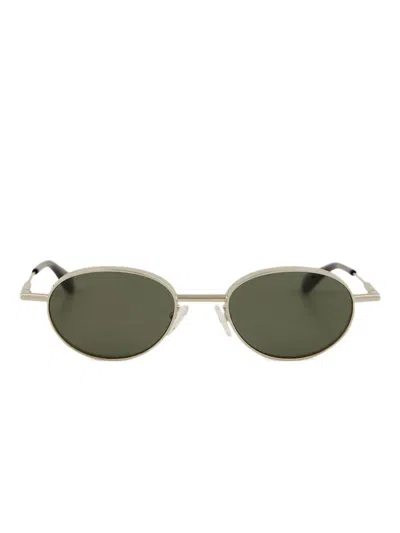 Alexander Mcqueen Oval-frame Sunglasses In Green