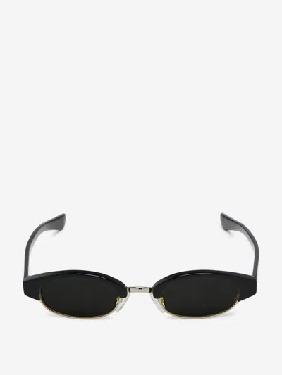 Alexander Mcqueen Oval Sunglasses In Black