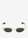 Alexander Mcqueen Oval Sunglasses In Gold