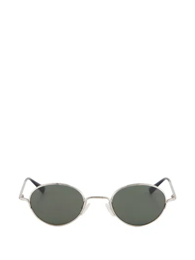 Alexander Mcqueen Oval-frame Sunglasses In Silver