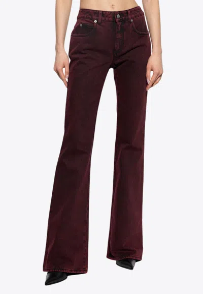 ALEXANDER MCQUEEN OVERDYED CLASSIC BOOT-CUT JEANS