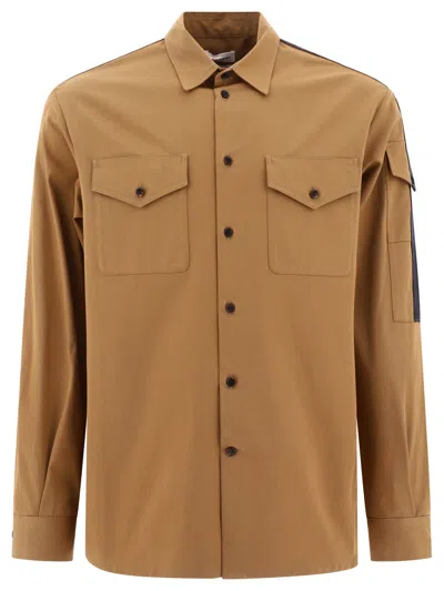Alexander Mcqueen Logo Detailed Long Sleeved Shirt In Brown