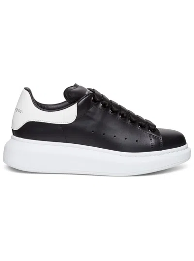 Alexander Mcqueen Oversize Black And White Leather Sneakers Man